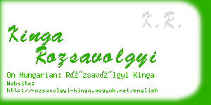 kinga rozsavolgyi business card